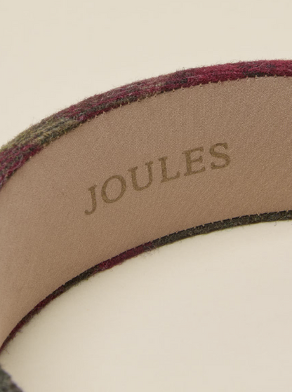 Joules Tessie Red Check Tweed Headband