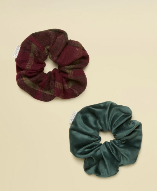 Joules Annika 2 Pack Scrunchies Red & Green