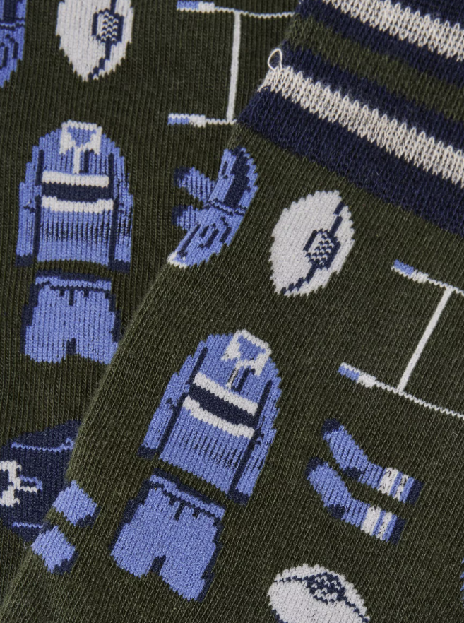 Joules Kingsbury Green Rugby Socks 2 Pack