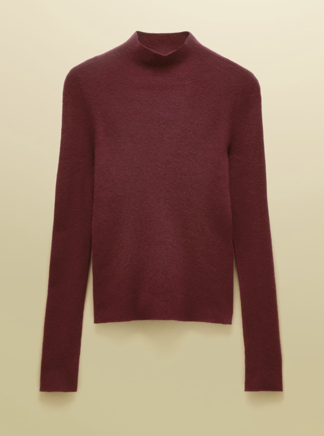 Joules Seamless Knitted Slim Fit Top Burgundy Red