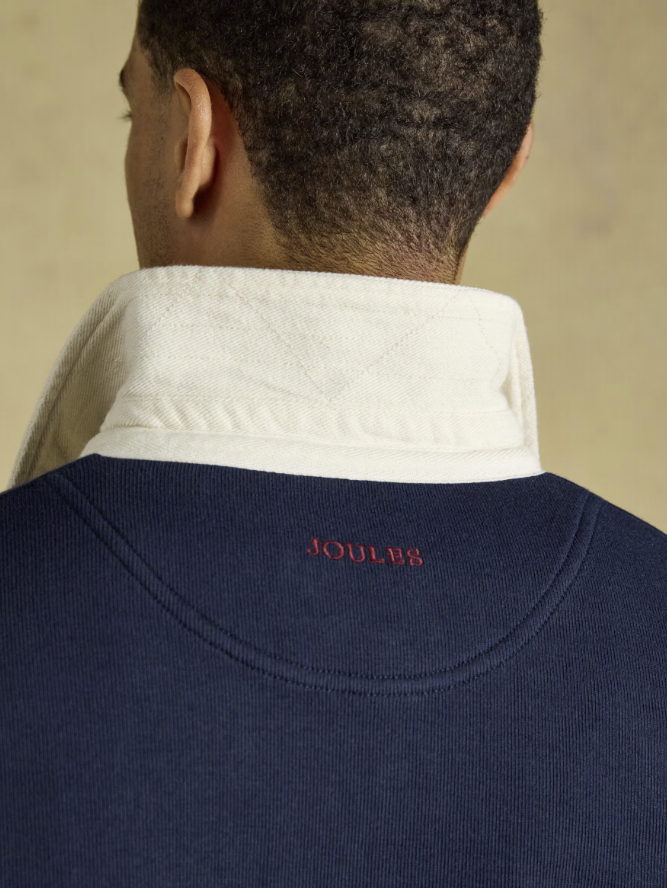 Joules French Rib Rugby Sweatshirt Green & Navy