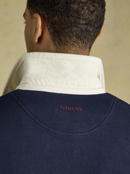 Joules French Rib Rugby Sweatshirt Green & Navy