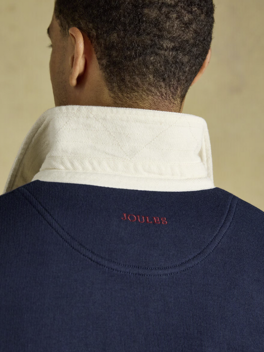 Joules French Rib Rugby Sweatshirt Green & Navy