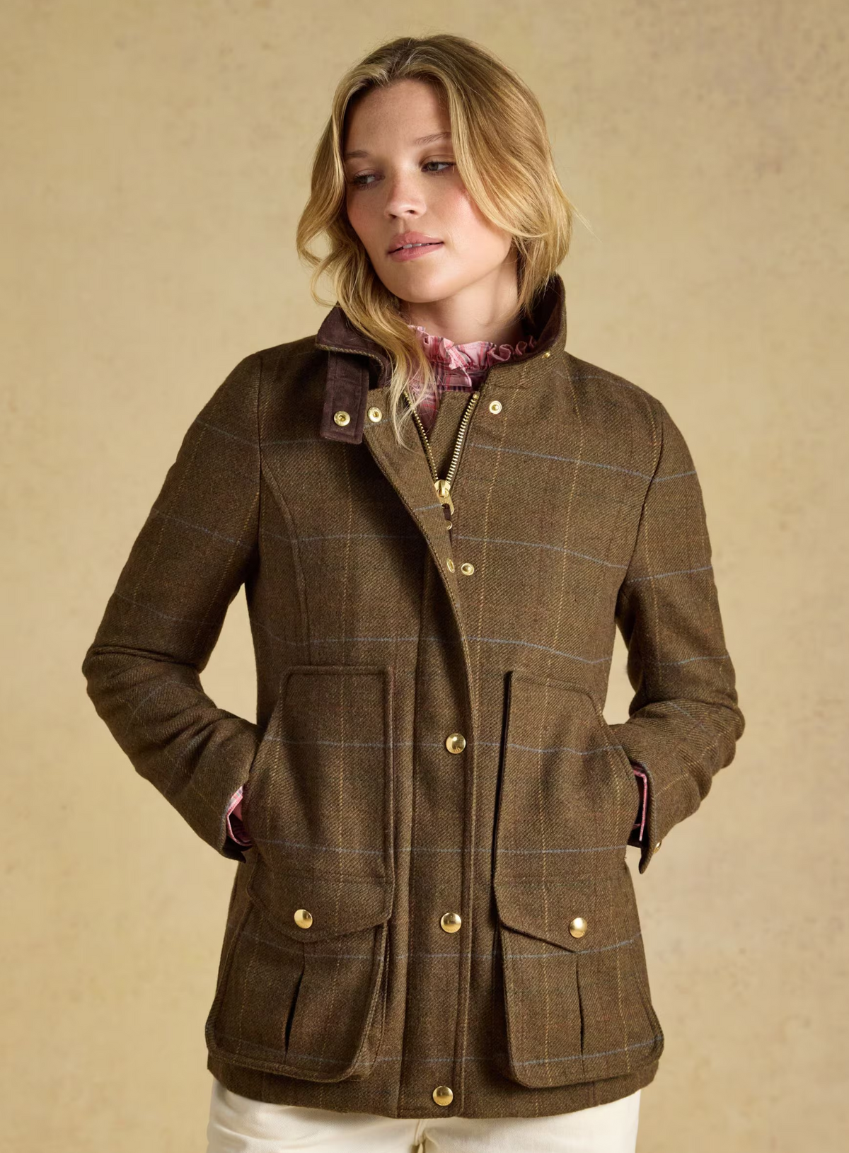 Joules Classic Fieldcoat Tweed Green