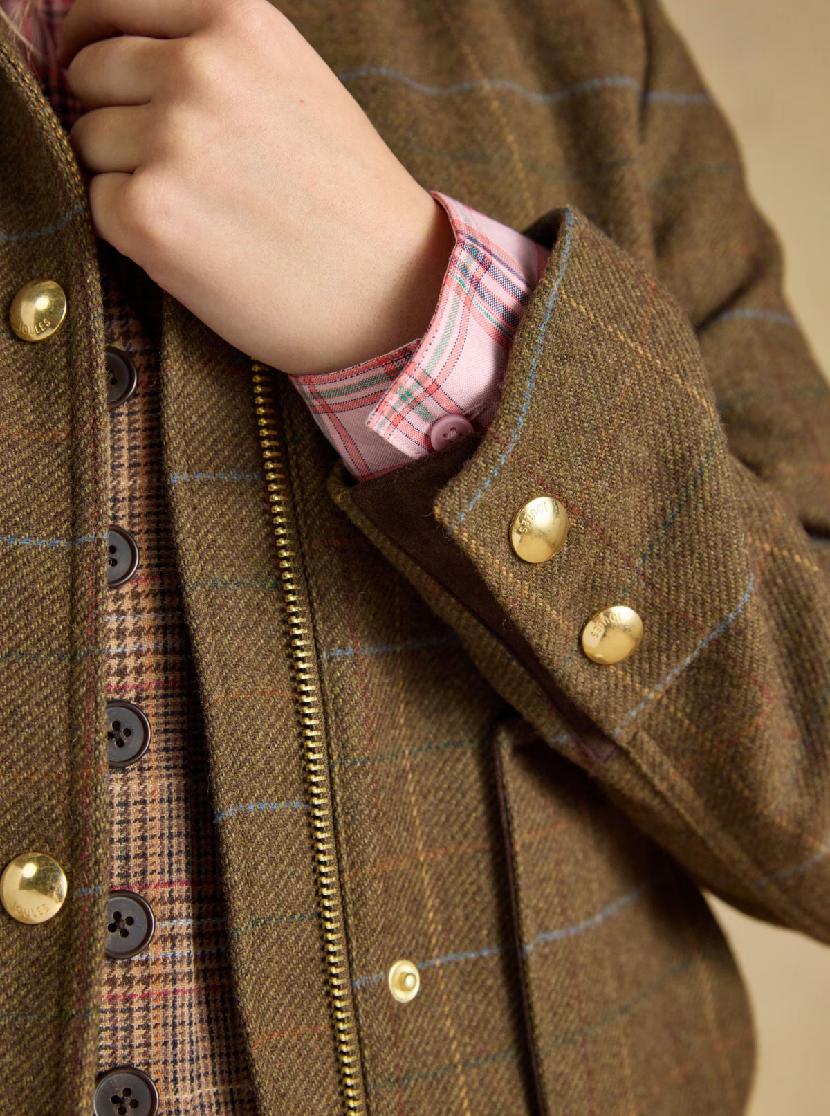 Joules Classic Fieldcoat Tweed Green