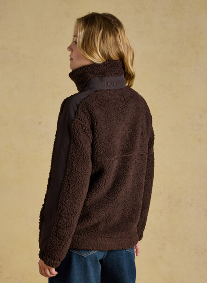 Joules Tilly Borg Fleece Chocolate Brown