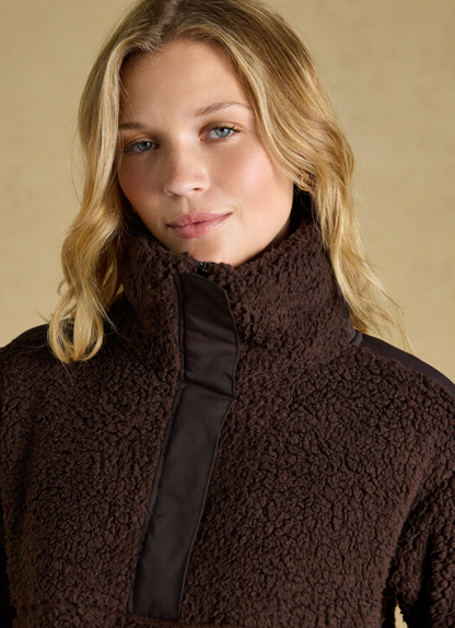 Joules Tilly Borg Fleece Chocolate Brown