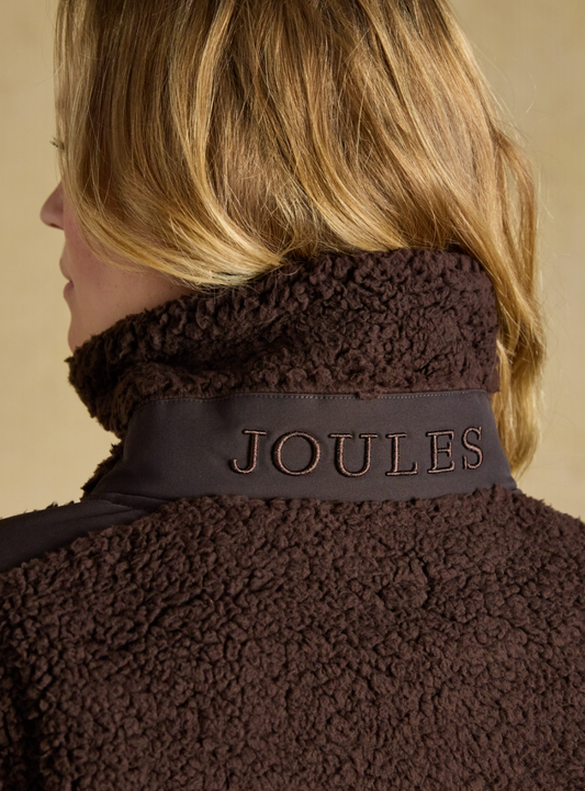 Joules Tilly Borg Fleece Chocolate Brown