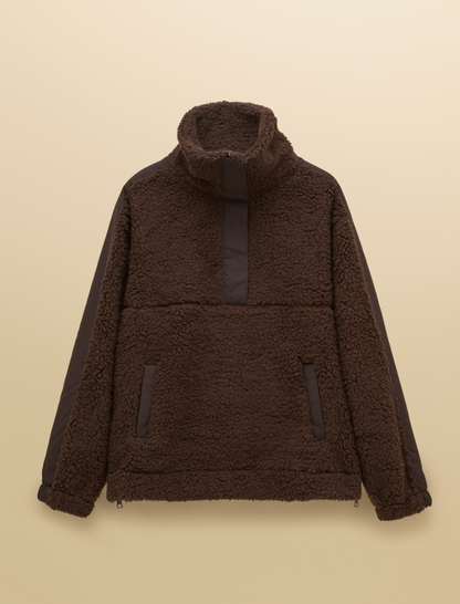 Joules Tilly Borg Fleece Chocolate Brown
