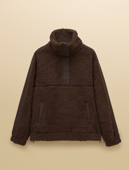 Joules Tilly Borg Fleece Chocolate Brown