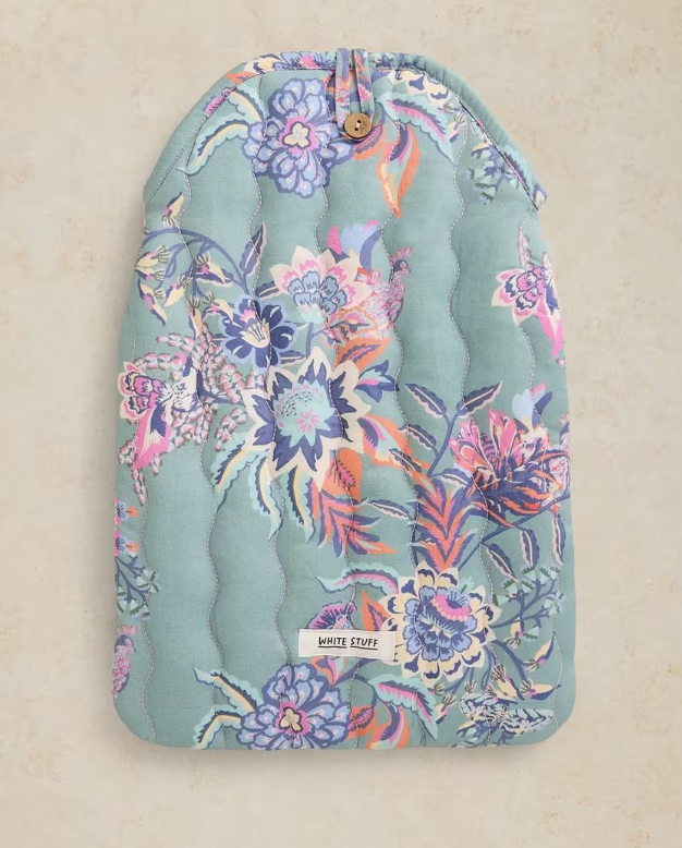 White Stuff Printed Hot Water Bottle Blue Print
