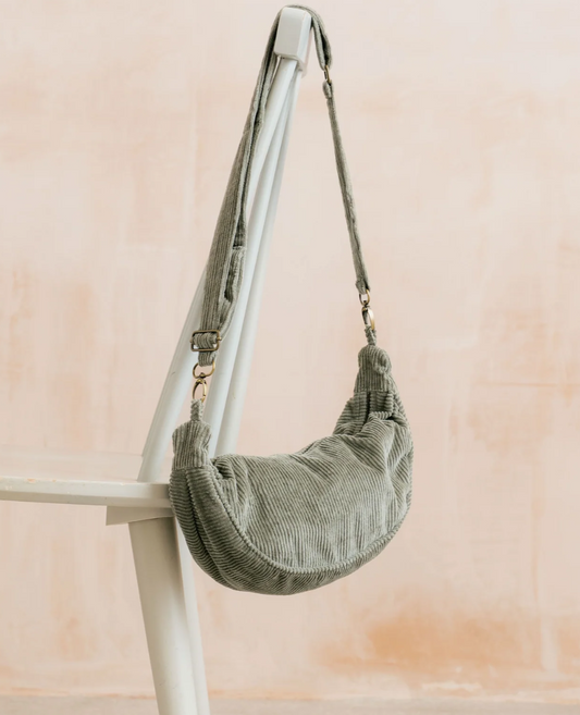 Lily & Me Jumbo Cord Cross Body Bag Sage