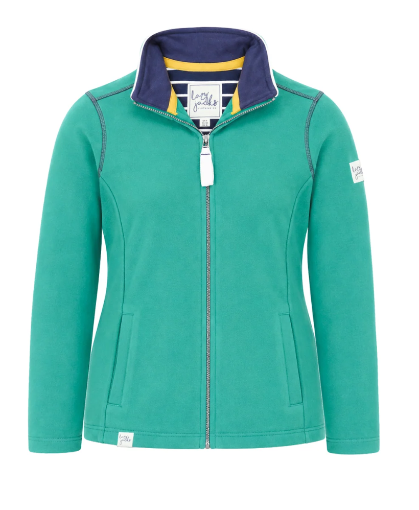 Lazy Jacks Supersoft Full Zip Sweatshirt Emerald