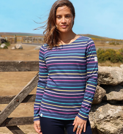 Lazy Jacks Long Sleeve Breton Twilight Colours