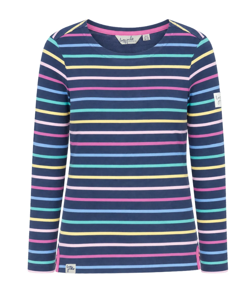 Lazy Jacks Long Sleeve Breton Twilight Colours
