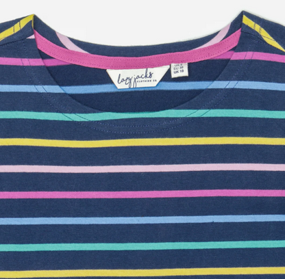 Lazy Jacks Long Sleeve Breton Twilight Colours
