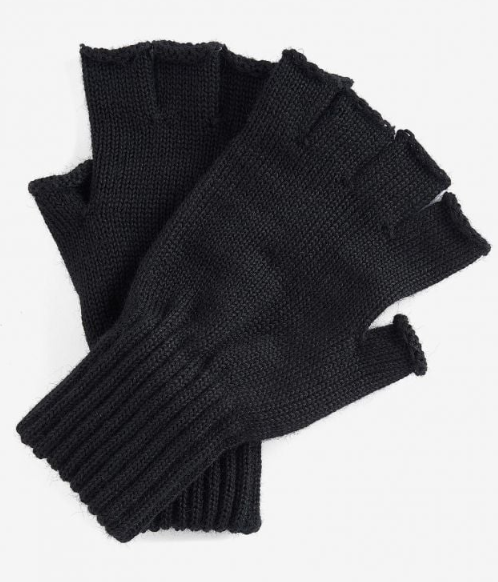 Barbour Fingerless Gloves Black