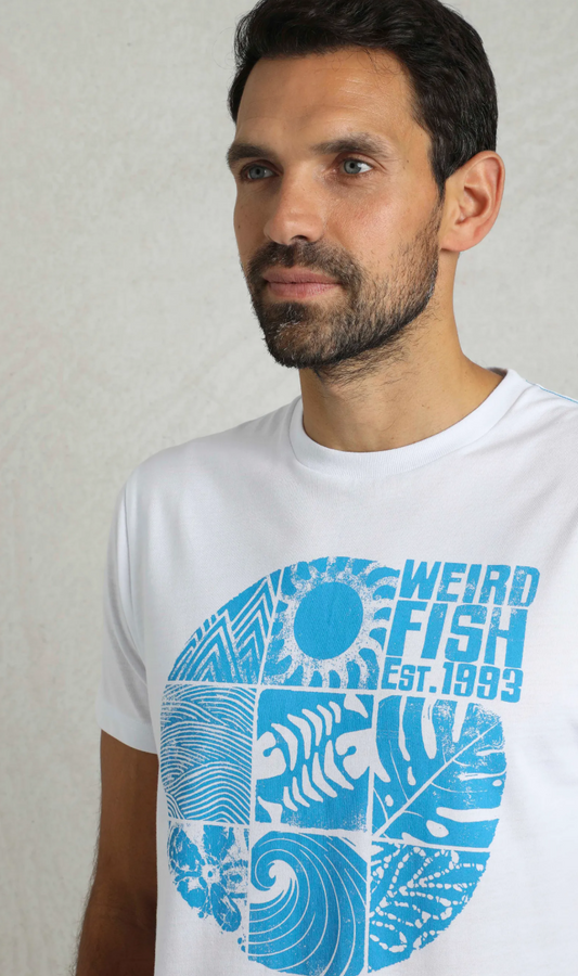 Weird Fish Summer Sector T-shirt White