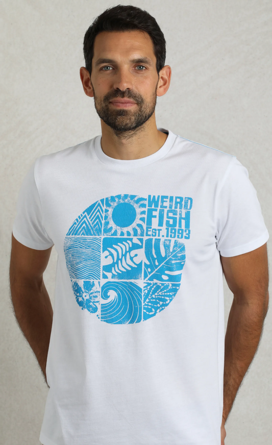 Weird Fish Summer Sector T-shirt White