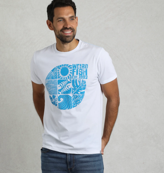 Weird Fish Summer Sector T-shirt White