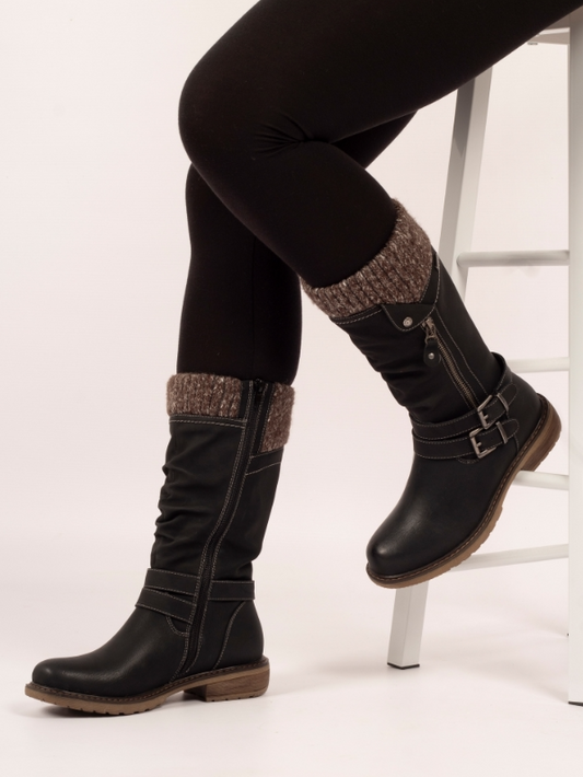 Lunar Shoes Peyton Long Waterproof Boots Black