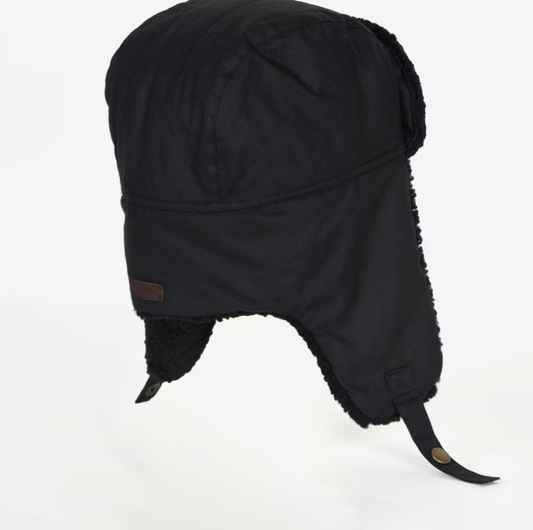 Barbour Morar Wax Trapper Hat Black