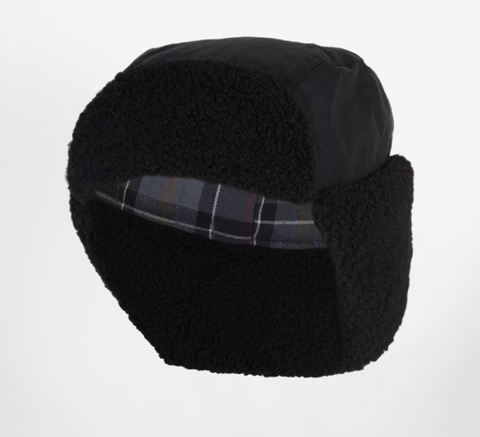 Barbour Morar Wax Trapper Hat Black