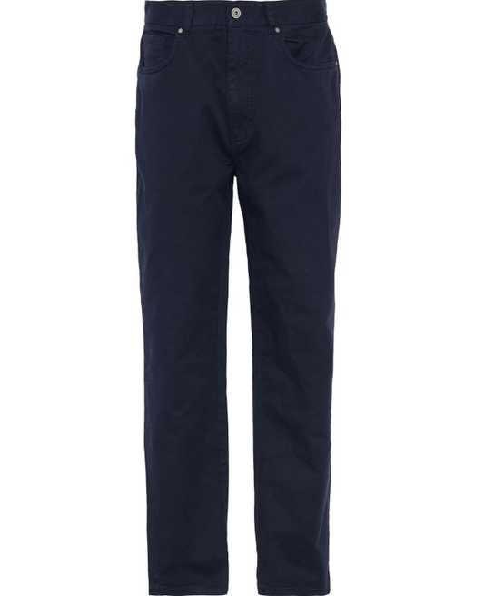 Barbour Washed Stretch Twill Relaxed Fit Trouser Navy