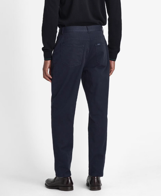 Barbour Washed Stretch Twill Relaxed Fit Trouser Navy