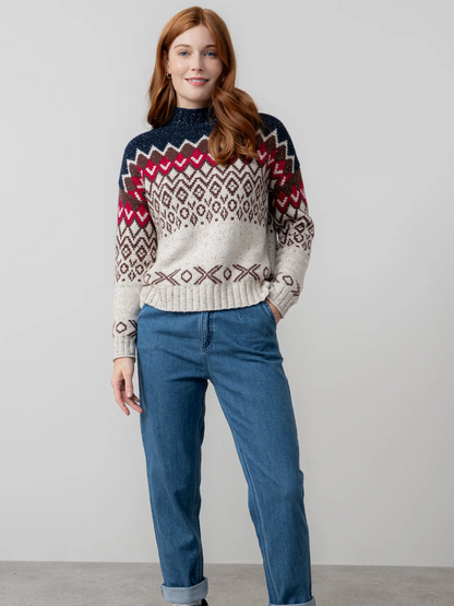 Maeve Fairisle High Neck Jumper