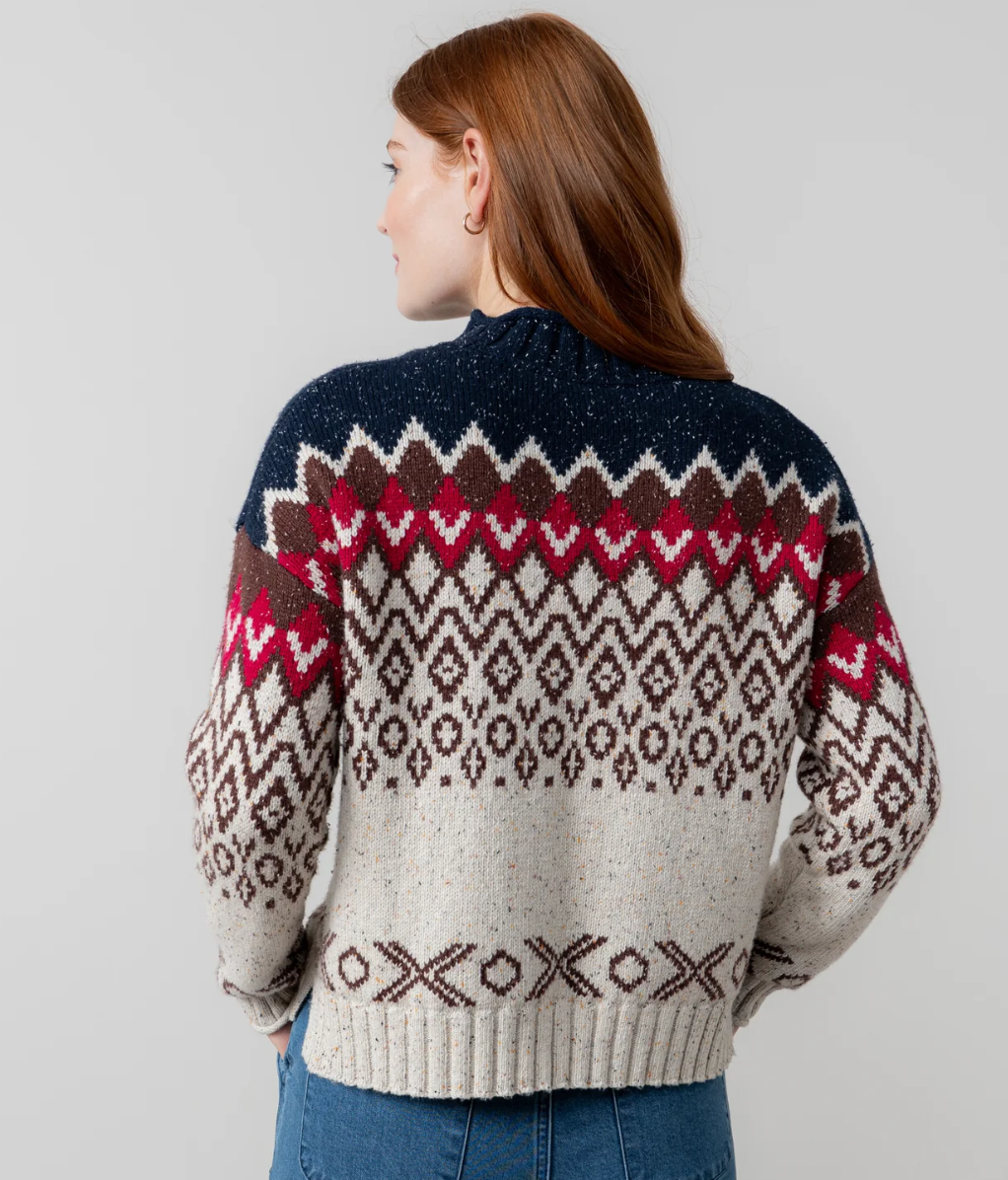 Maeve Fairisle High Neck Jumper