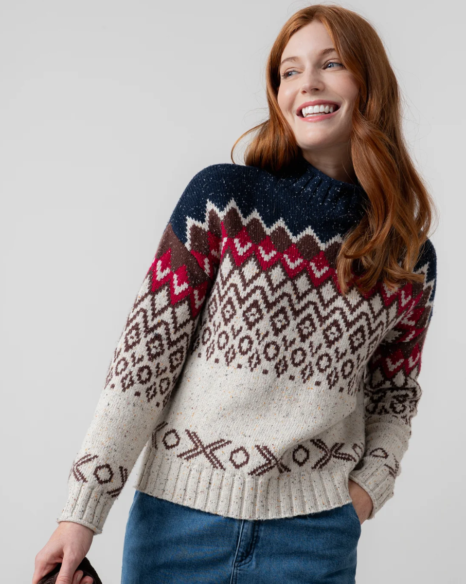 Maeve Fairisle High Neck Jumper
