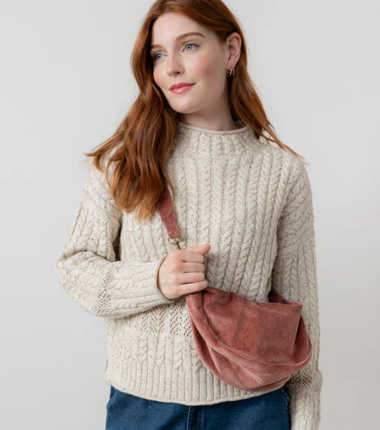 Jumbo Cord Cross Body Bag