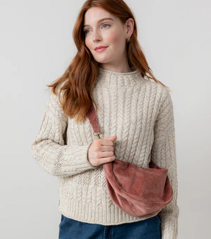 Jumbo Cord Cross Body Bag