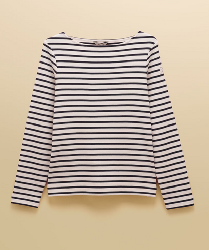Joules Harbour Stripe Breton Top Cream / Navy