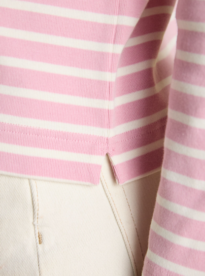 Harbour Pink Stripe Breton Top