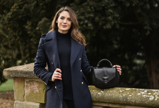 Barkworth Reeve Belton Leather Saddle Bag Black