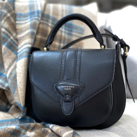 Barkworth Reeve Belton Leather Saddle Bag Black