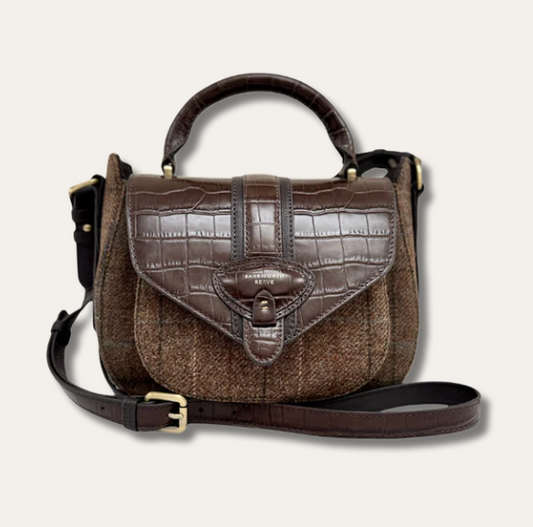 Barkworth Reeve Belton Leather Saddle Bag Chocolate/Tan