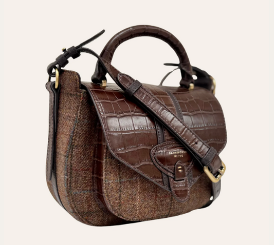 Barkworth Reeve Belton Leather Saddle Bag Chocolate/Tan
