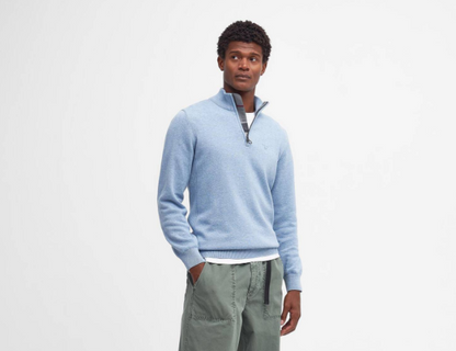 Barbour Quarter-Zip Jumper Dark Chambray