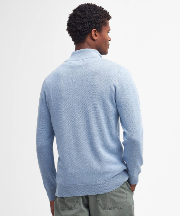 Barbour Quarter-Zip Jumper Dark Chambray