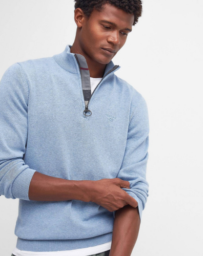 Barbour Quarter-Zip Jumper Dark Chambray