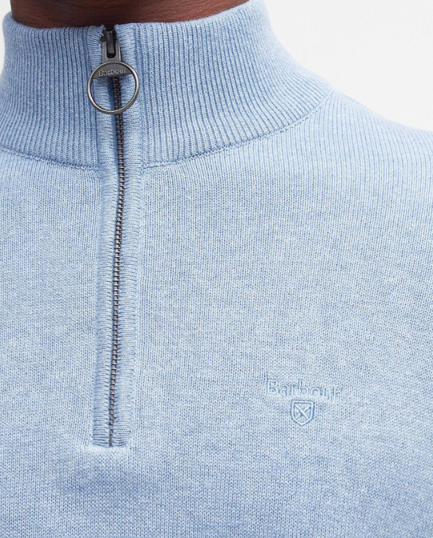 Barbour Quarter-Zip Jumper Dark Chambray