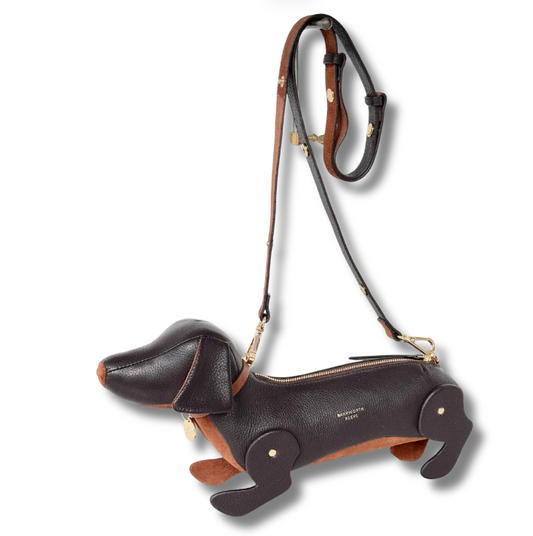 Barkworth Reeve Hugo Sausage Dog Bag Chocolate