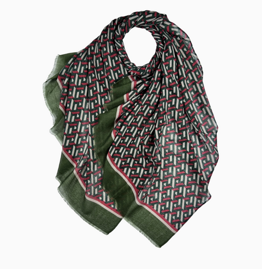 Square Patterned Lightweight Scarf