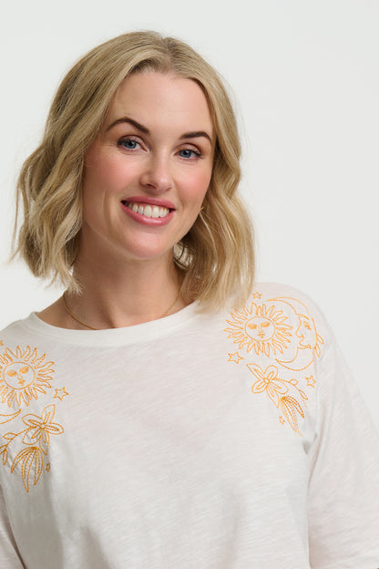 Sugarhill Brighton Kinsley Solstice Oversized T-shirt White