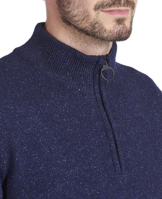 Barbour Tisbury Half Zip Sweater Navy