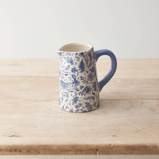 Blue Hare Floral Jug