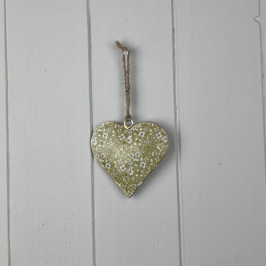 Green Metal Hanging Heart